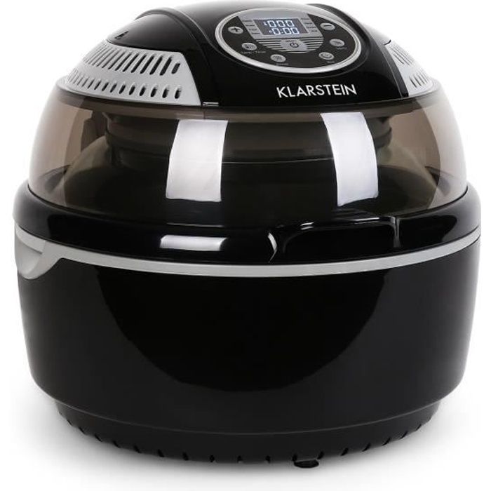 Klarstein VitAir Fryer - Friteuse sans huile à air chaud capacité 9L avec fonction four (1400W, 230° max, nettoyage facile) - noir