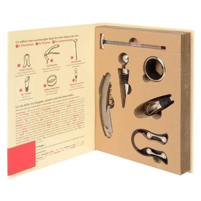 Coffret livre sommelier 6 pièces