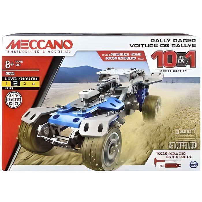 Voiture de rallye 10 modeles avec moteur Meccablock - Meccano - Jeu construction