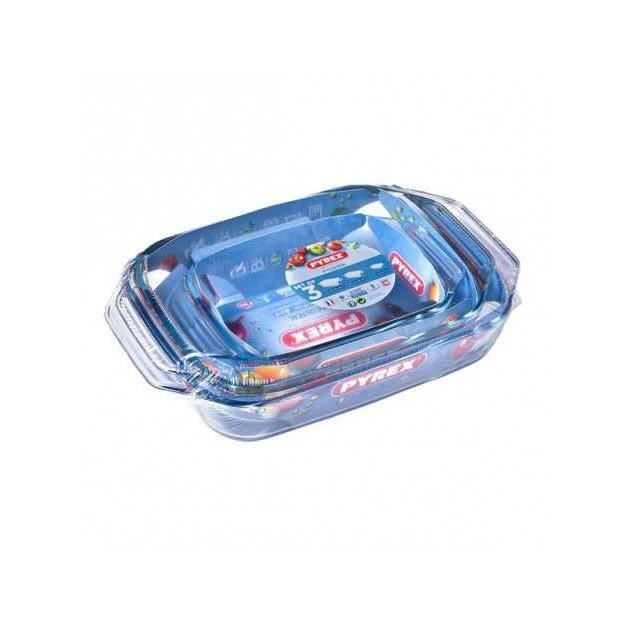 Pyrex - Ensemble de plats de cuisson au four Pyrex Transparent Verre Borosilicaté (3 pcs)