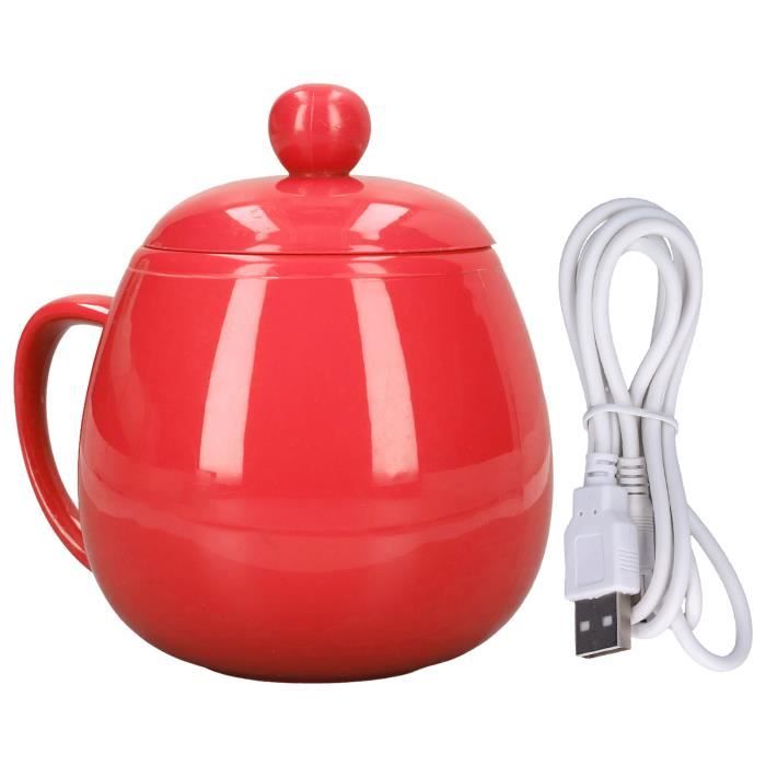 Sonew tasse chauffante électrique 280 ml petite bouilloire électrique chauffe-café tasse tasse d'eau de chauffage USB pour