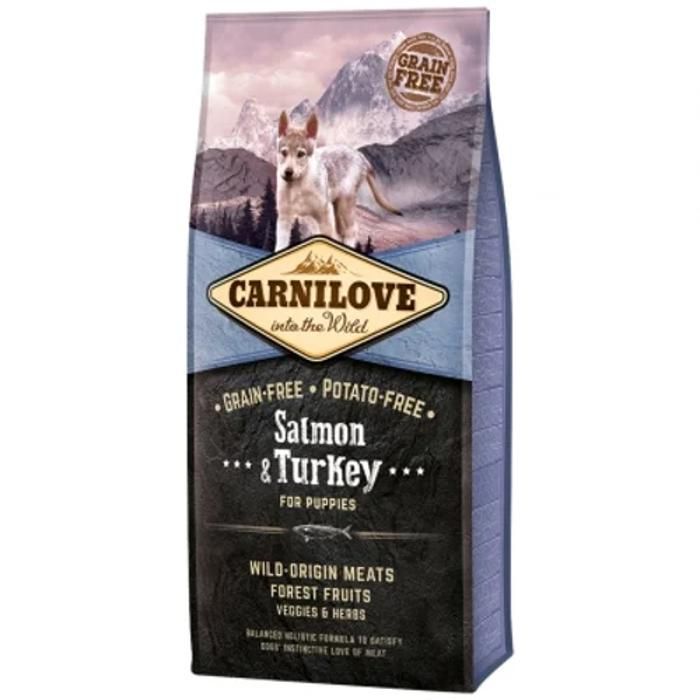 Meilleurs prix pour Croquettes pour chiot - CARNILOVE - Saumon & Dinde - 4 kg - Junior - Toute race