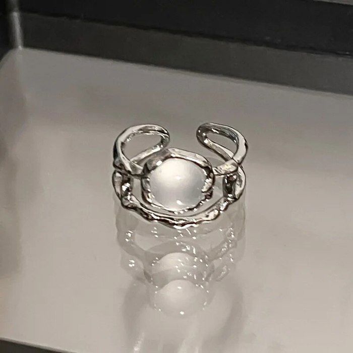 Bague Cœur En Argent 925 Réglable - Avec Zirconium Brillant | Cadeau Fiançailles, Promesse Ou Anniversaire