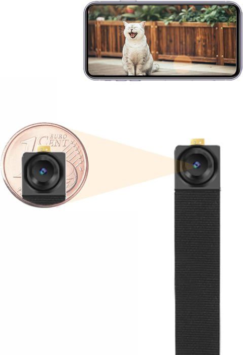 Mini Caméra WiFi 1080P Avec Vision Nocturne - Caméra Surveillance Intérieur/Extérieur, Grand Angle 120°, Batterie Longue Durée - 4