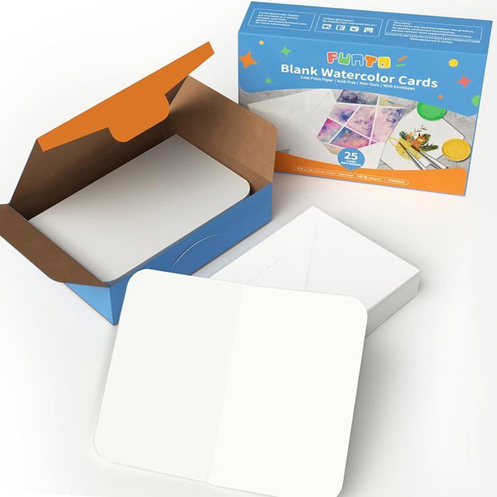 Hapikalor Blocco Per Acquerelli 22,9x30,5 Cm, 300 G/m², 90% Cotone, Pressato A Freddo, 20 Fogli, Carta Per Artisti E Studenti, Certificato FSC, Blu