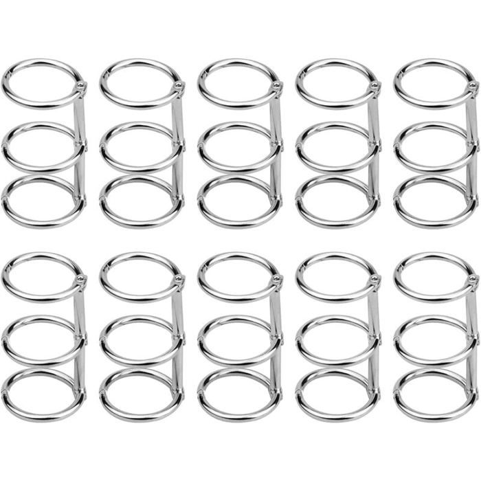 Lot De 10 Reliures Feuilles Mobiles Anneaux De Reliure PZCC