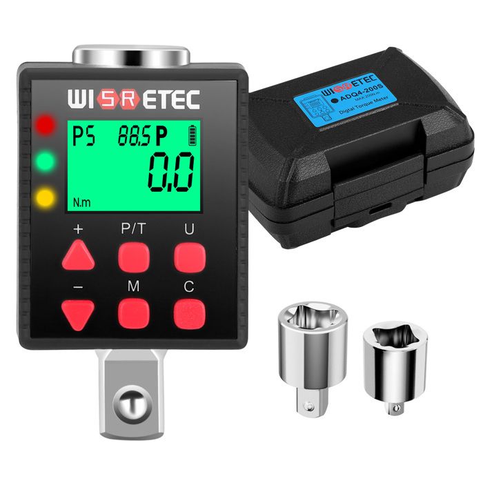 TTLIFE Adaptateur de Couple Numérique 1/2 3.4-340Nm Clé Dynamométrique Numérique Outillage Mecanique Auto 1/4 3/8 Adaptateur