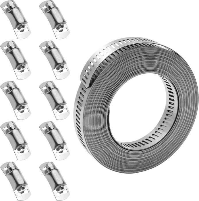 72 Pièces Collier De Serrage Inox Réglables 6-38 Mm + Tournevis - Colliers Tuyau Acier Inoxydable