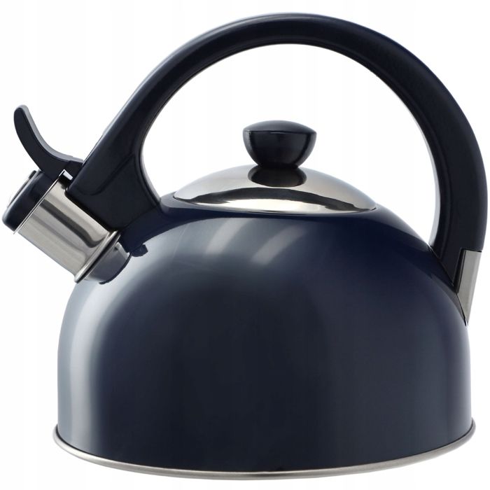 Bouilloire Sifflante En Acier Inoxydable 2,5 Litres KADAX - Pour Toutes Cuisinières (gaz, Induction, électrique) - Blanche