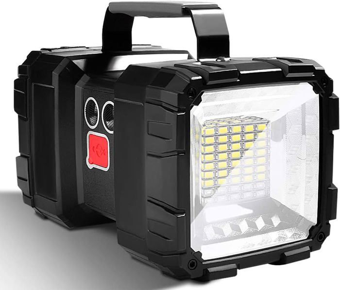 Lampe de poche rechargeable Lampe de poche multifonction 7 modes Projecteur LED très brillante Lampe de poche étanche