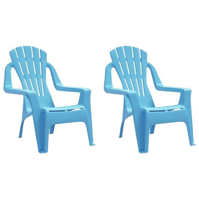 (SOLDES JUILLET)Chaises de jardin pour enfants 2 PCS - UU - Scandinave Fauteuil salon - bleu 37x34x44 cm PP FR1364739