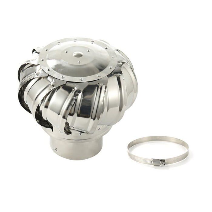 Extracteur de fumées rotatif éolien en inox chapeau de cheminée 110mm Extracteur Rotatif Grille Chapeau Cheminée Extracte Odipie