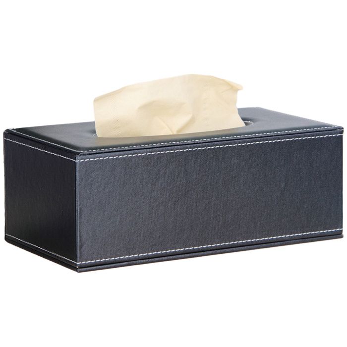 Housse De Boîte à Mouchoirs Rectangulaire En Cuir PVC - Déco Maison, Bureau | Fermeture 4 Fermoirs, Dimensions 20x12.5x11.5cm - 10