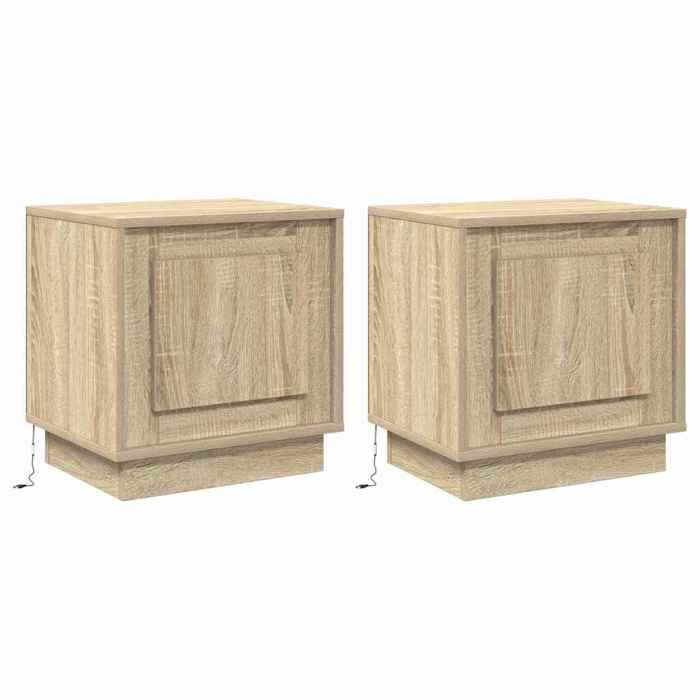JILLS - Ensemble de 2 armoires de chevet Cabinet de chevet avec Lot de 2 - Chêne sonoma 44x34 5x45cm OCT85682119