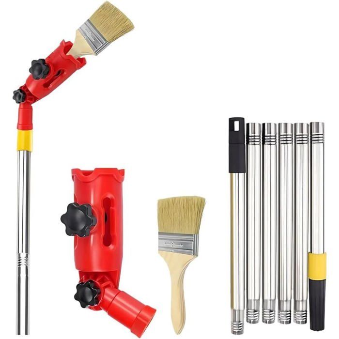 Rallonge de pinceau multi-angle - OKZ - Barre télescopique - Rouleau rétractable - 160° ajustable - 6 sections