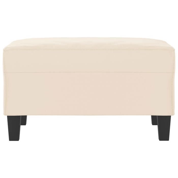 BEL-ACHAT* Petit fauteuil/chaise - ABBOTI - Repose-pied - Beige 70x55x41 cm Tissu microfibre Prom49010226