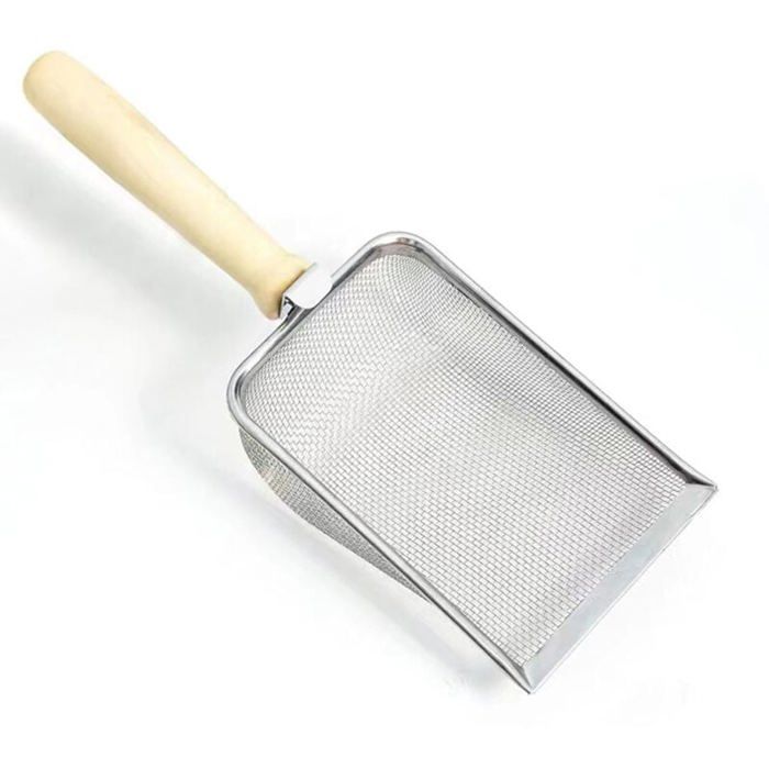 Pelle litière fine mesh 1 5 – inox sable 0 8–1 2mm pores fins Label