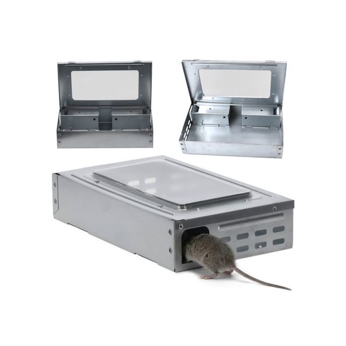 Piège à souris et à rats piège vivant piège sans cruauté pour nuisibles 26x16x6 cm