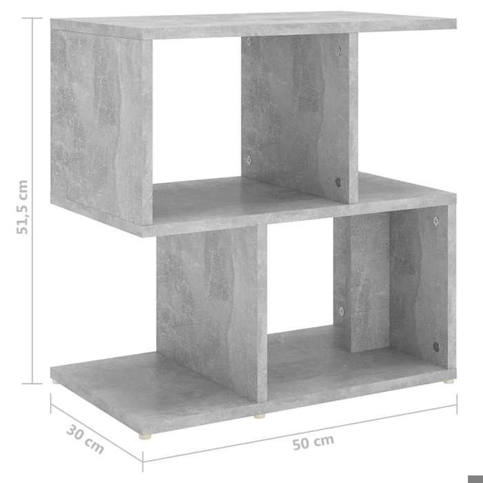 Magnifique Table de chevet élégante(1 PCS)- ZENCORE - armoire de chevet - Pour chambre - gris béton 50x30x51 5cm bois dingénier
