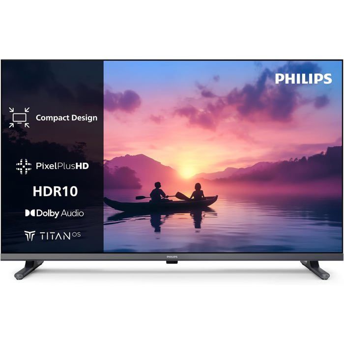 32PFS6000 – TV LED Smart 32 2K HD Pixel Plus système Titan OS audio Dolby Digital commande vocale Alexa Google