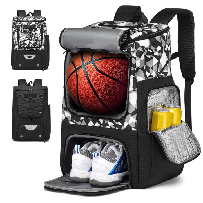 Couleur Sac sport multifonction rangement basket chaussures poche gourde bretelles aérées