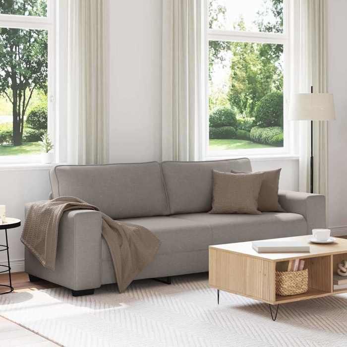 Maison Exclusive - Canapé 3 places taupe 220x77x82 cm en tissu
