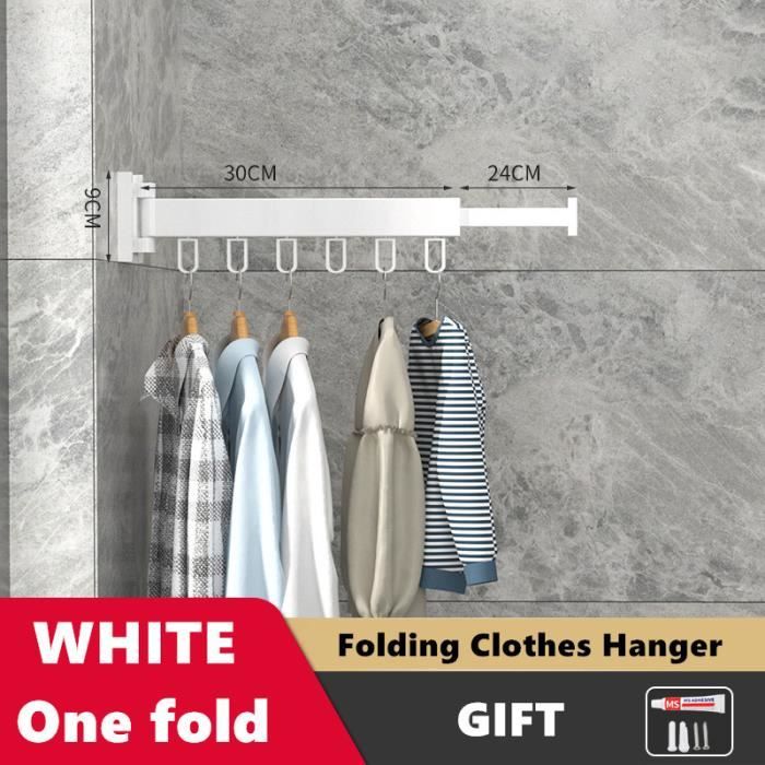 Cintre Mural Pliant Rétractable, Cintre Mur Rétractable Organisateur