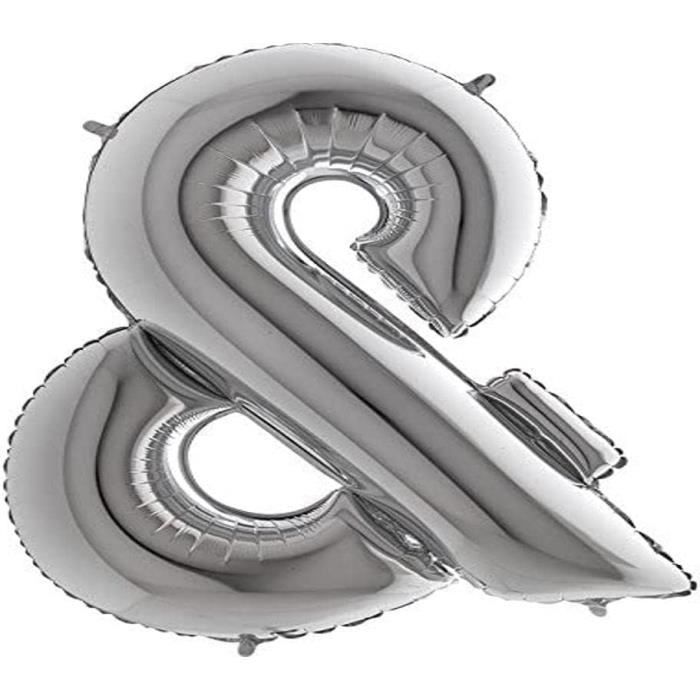 Ballon Argenté 40cm DekoRex - Lettre A, Personnalisable, Réutilisable - Pour Anniversaire, Mariage, Décoration événement