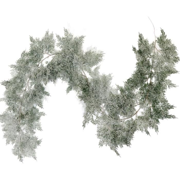 Guirlande De Sapin (270 Cm - D30) Givra Blanc Enneigé - Couronne Et