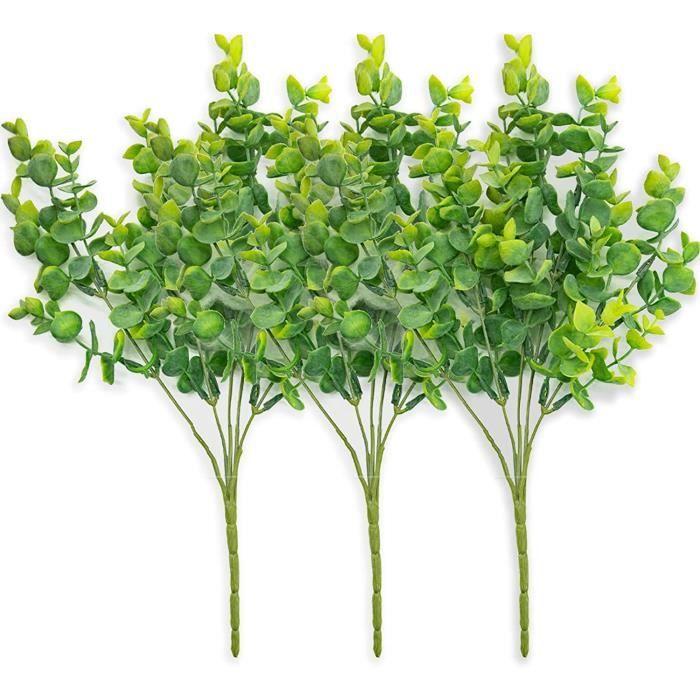 Plantes Artificielles En Pot - Mini Déco Verte Pour Bureau, Salon Ou Salle De Bain - Gris - Fausses Plantes Realistes