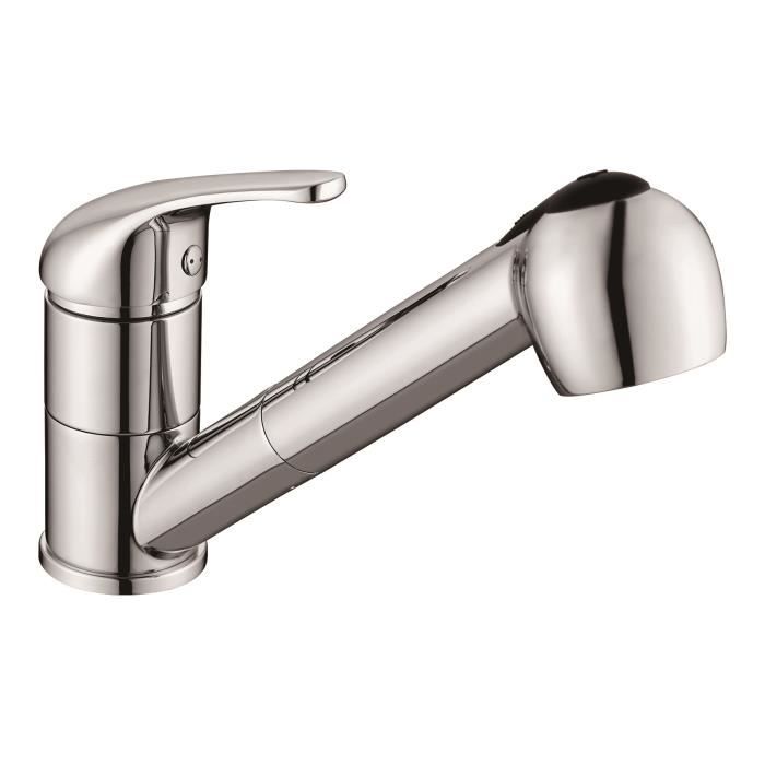 Dipra Robinet Mitigeur De Cuisine Saturnos Avec Douchette Bec Mobile Chrome Achat Vente Robinetterie De Cuisine Mitigeur Evier Douchette Chrom Cdiscount