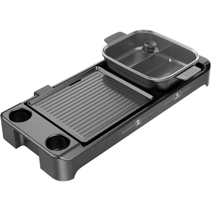 TaNeHaKi Hot Pot Grill 2 En 1 Pot Hot Pot électrique Grill De