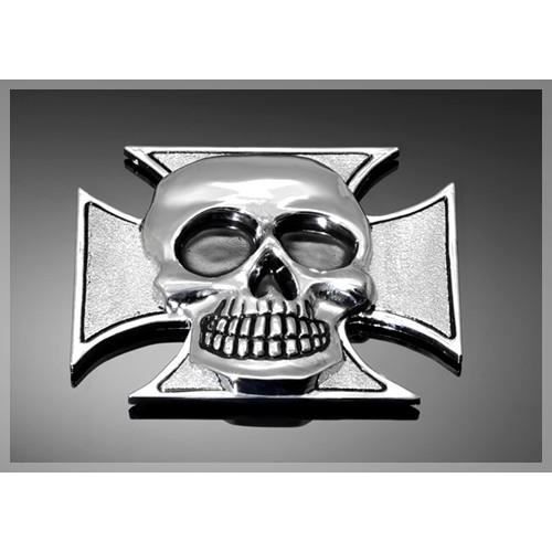 Emblème autocollant Croix de Malte Skull Tête de mort moto custom biker -  Cdiscount Auto