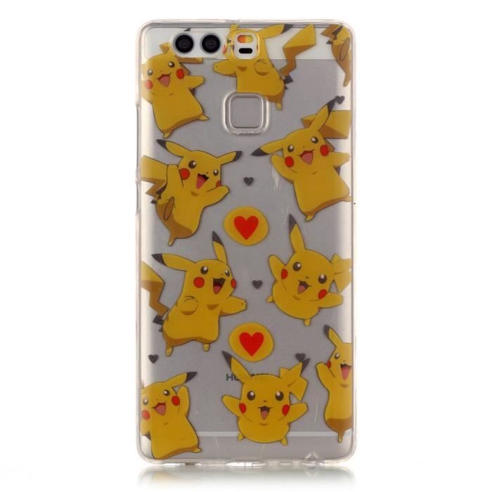 Coque Arriere Pour Huawei P9 Pokemon Go Pikachu Cdiscount Telephonie