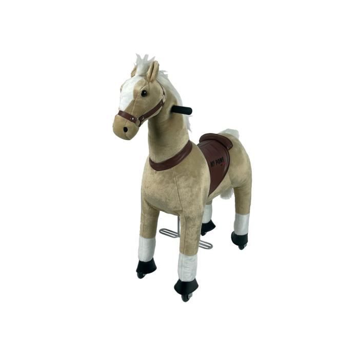 Cheval a Bascule MY PONY Horse Beige MP2024 L Grande taille Capacite de chargement 100 kg De 8 ans Cdiscount Jeux Jouets