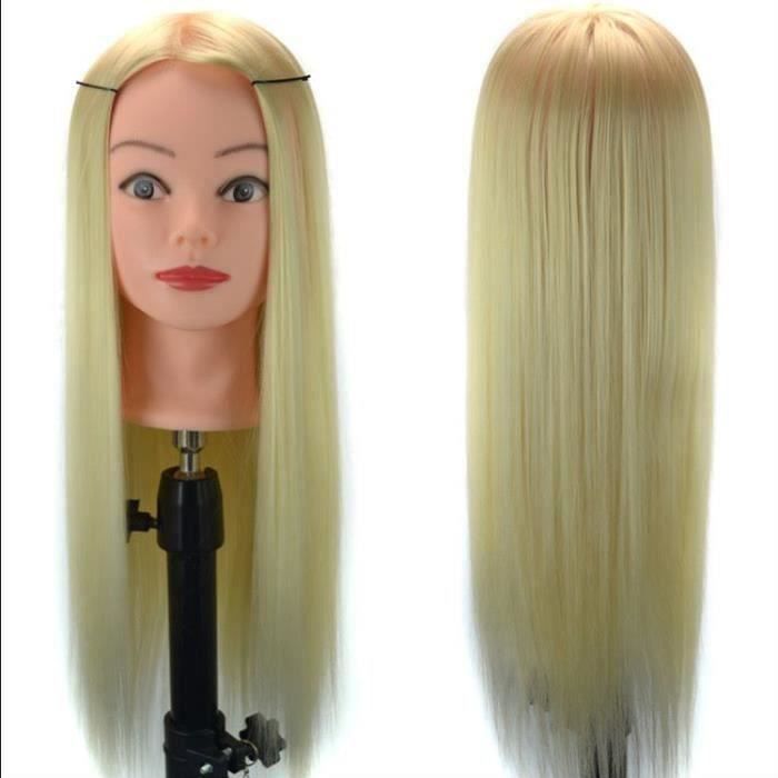 Tête à Coiffer Enfant Avec Accessoires Maquillage - 35 Pièces, Cheveux Blonds, Pour Filles à Partir De 3 Ans