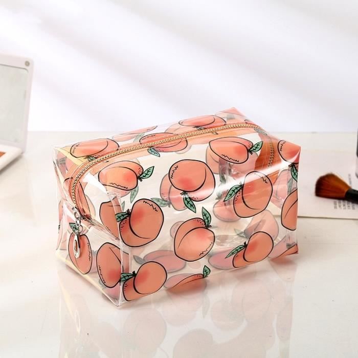 Trousse De Toilette PVC Transparent Grande Capacité – Rose Clair, Idéale Voyage & Maquillage