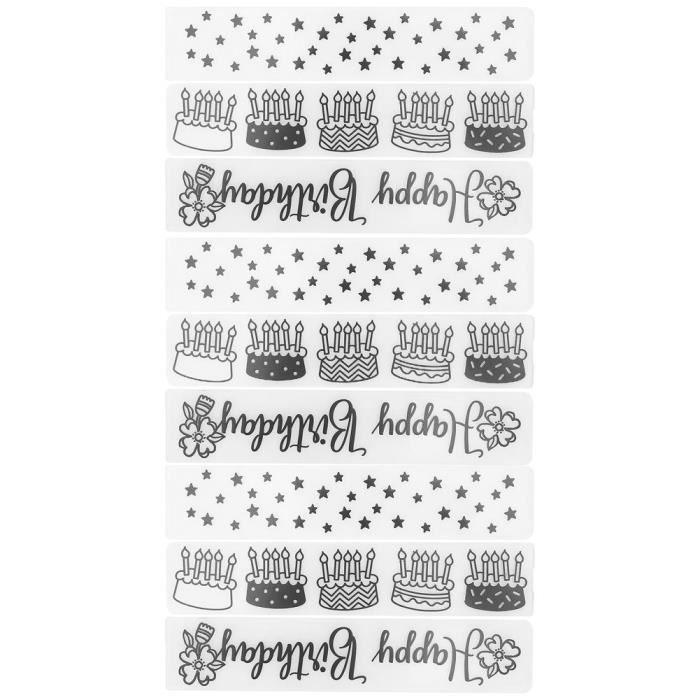 2 Plaques De Gaufrage Scrapbooking – Joyeux Anniversaire Et Mondes – Lot