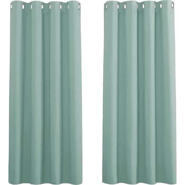 Rideaux Enfants Opaques Et Thermiques - 70x160 Cm - Lot De 2 Avec œillets - Décoration Chambre Et Salon