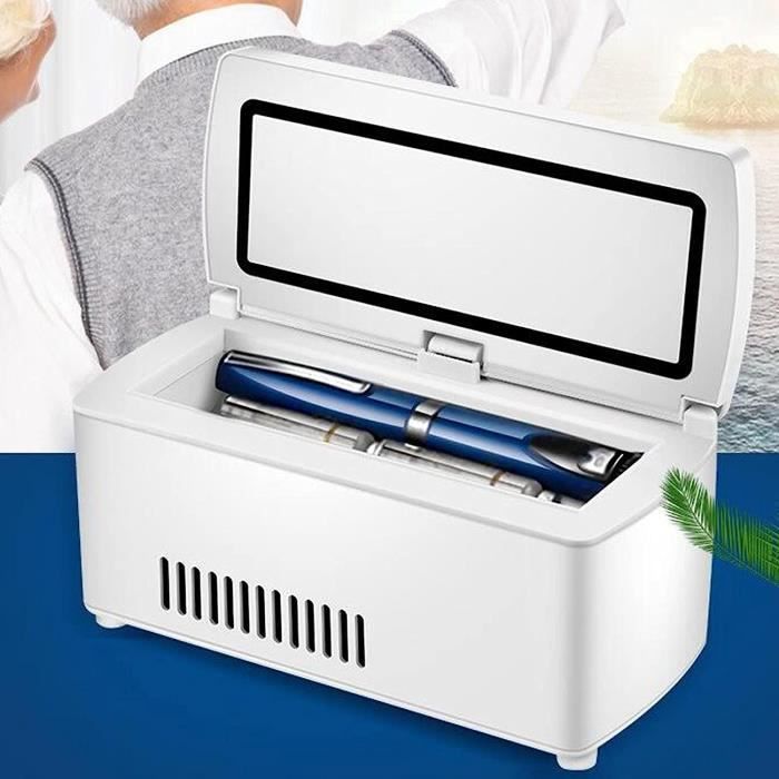 Mini Frigo Usb Mini Frigo Medical Mini Réfrigérateur De Voiture  Réfrigérateur À Insuline Boîte À Insuline Portable Écran Lcd [q74]
