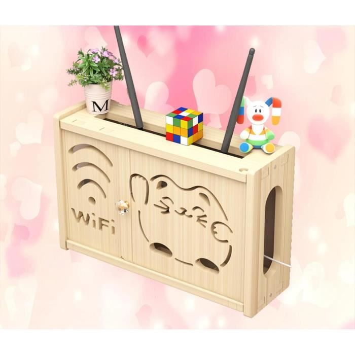 Cache Routeur, Armoire Pour Routeur, 30 X 22 X 6,5 CM Organiseur De Câble TV, Boîte De Rangement Murale, Étagère WiFi Décoration Murale, Pour Salon, Chambre, La Maison, Câble, Blanc