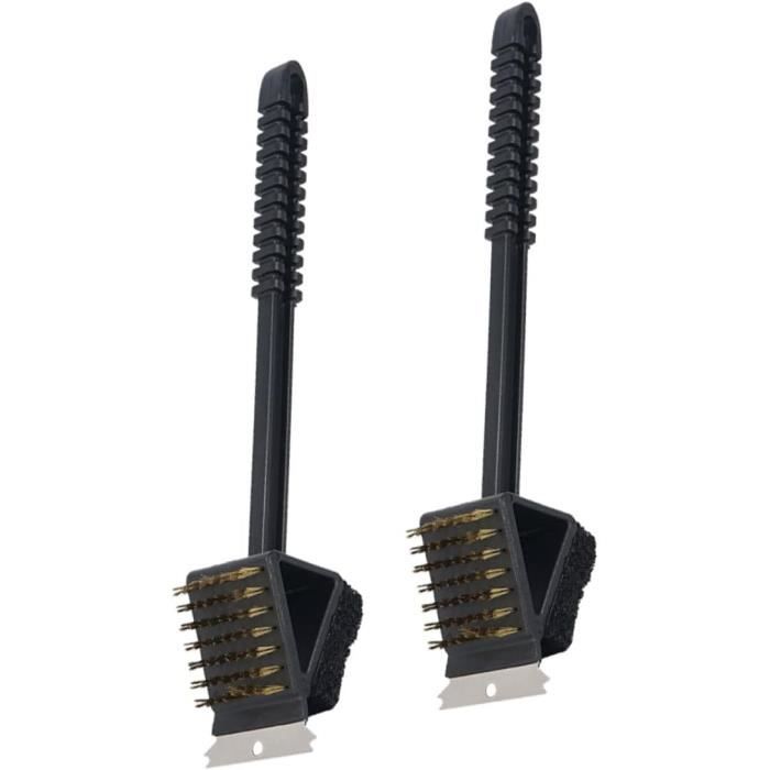 SUPVOX Brosse Nettoyage Barbecue Inox – Grattoir Ergonomique Double Face, Outil BBQ Robuste Pour Grille Gaz & Charbon