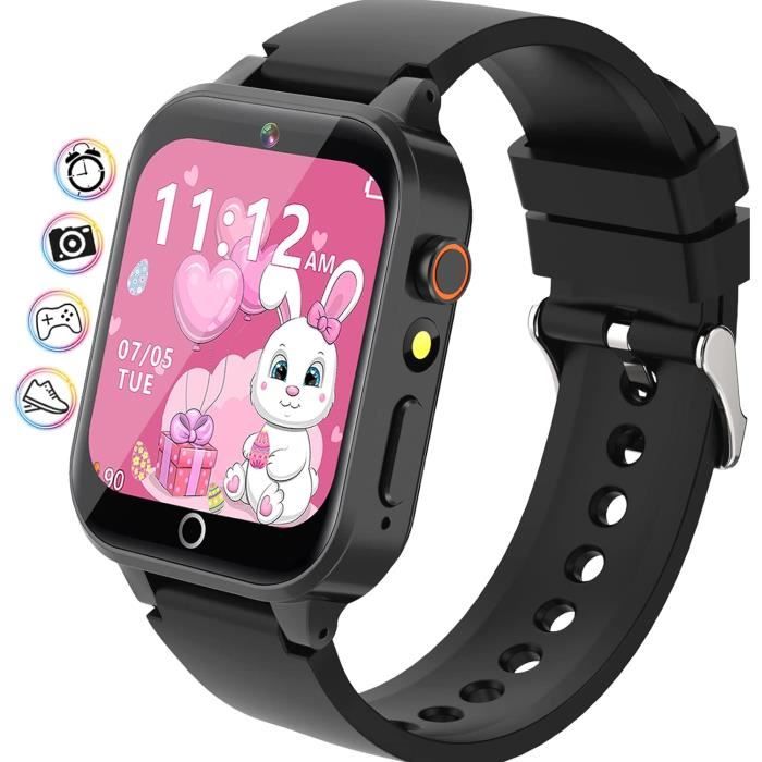 Montre Connectée Enfant Fille Garçon Avec 26 Jeux Podomètre Rose à Prix
