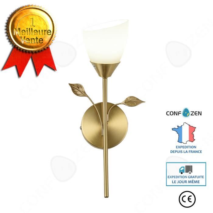 CONFO® Applique LED tout cuivre de style américain Moderne et simple chambre chevet salon balcon fond mur