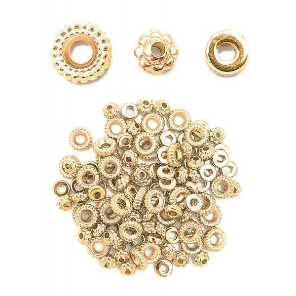 Perles - Heishi - Doré - Or - Intercalaires - Bijoux bracelets colliers