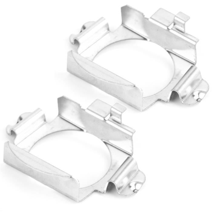 1 paire de support de retenue adaptateur ampoules H7 LED pour Mercedes - Benz Ford Argent FA001