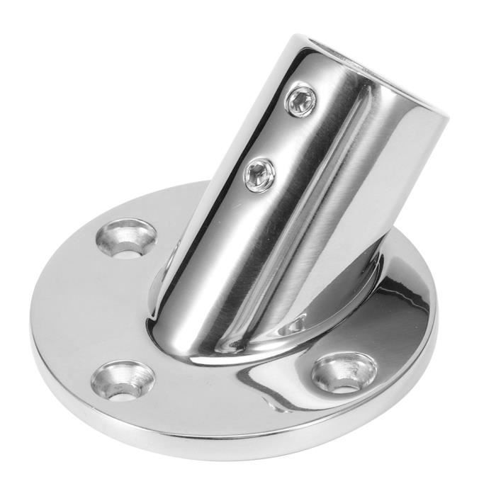 Base De Main Courante En Acier Inoxydable 316 Pour Bateau - Compatible Tubes 22 Mm Et 25 Mm, Finition Polie Miroir