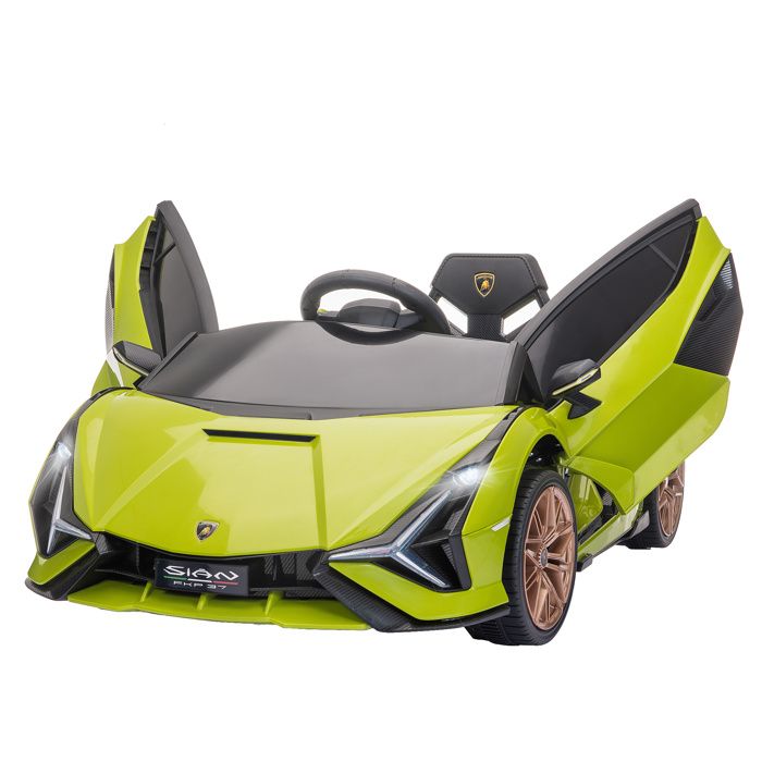 Voiture électrique enfant - HOMCOM - sport lamborghini sian 12 V télécommande sons LED - PP - vert