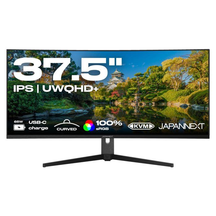 Écran PC Incurvé  37.5  UWQHD+  Dalle IPS  USB-C (+ charge 65W)