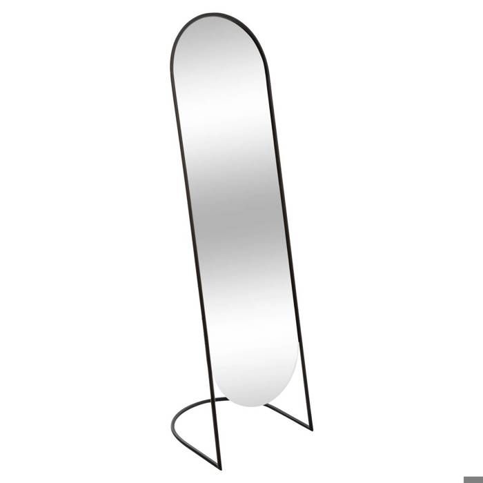 Miroir sur pied noir métal noir H140cm - Atmosphera Créateur dintérieur Miroir sur pied noir métal noir H140cm - Atmosphera Créateur dintérieur
